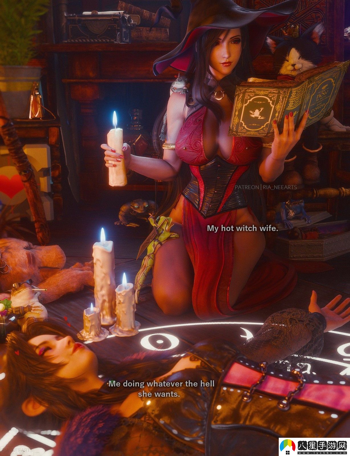 最終幻想7蒂法最新3D作品賞 性感小女巫來(lái)了