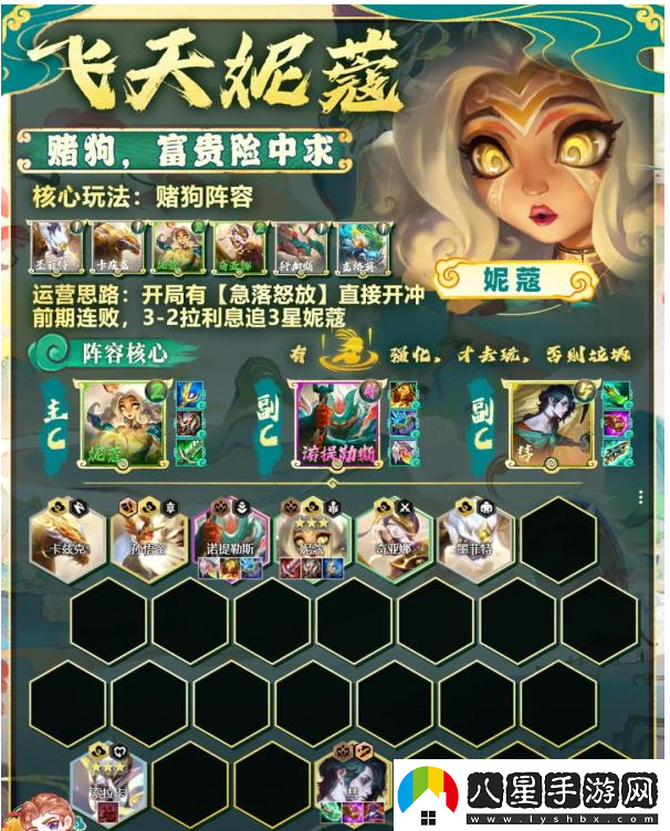 金鏟鏟之戰s11飛天妮蔻陣容怎么搭配