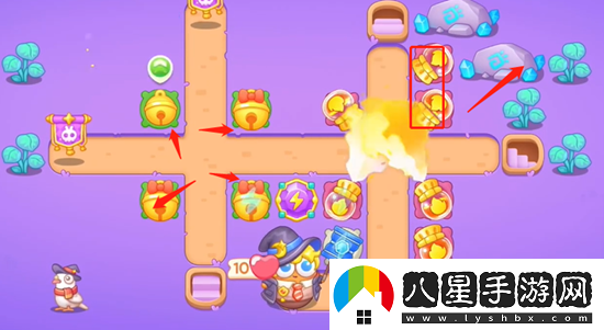 保衛蘿卜4阿波與魔法寶藏第57關(guān)通關(guān)攻略