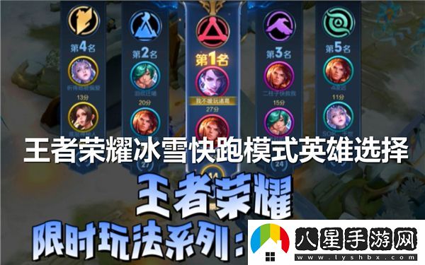 王者榮耀冰雪快跑模式中最適合的英雄選擇推薦有哪些？